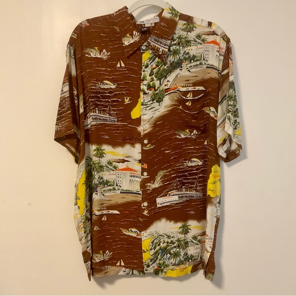 Vintage Wind And Sea Laguna Beach Hawaiian Shirt Size XL - Picture 1 of 12